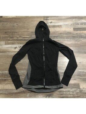 Lululemon Womens Size 4 Black & Gray Full Zip Define Jacket Hooded